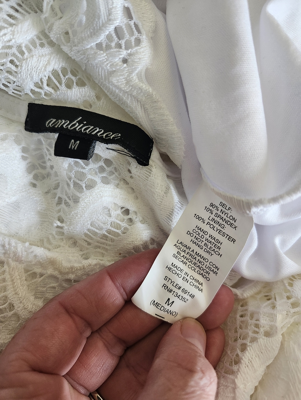NWOT Ambiance White Lace Dress - Picture 5 of 5